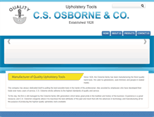 Tablet Screenshot of csosborneupholsterytools.com